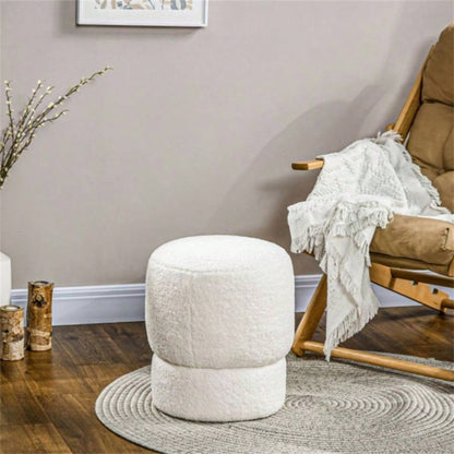 Round Ottoman, Upholstered Foot Stool