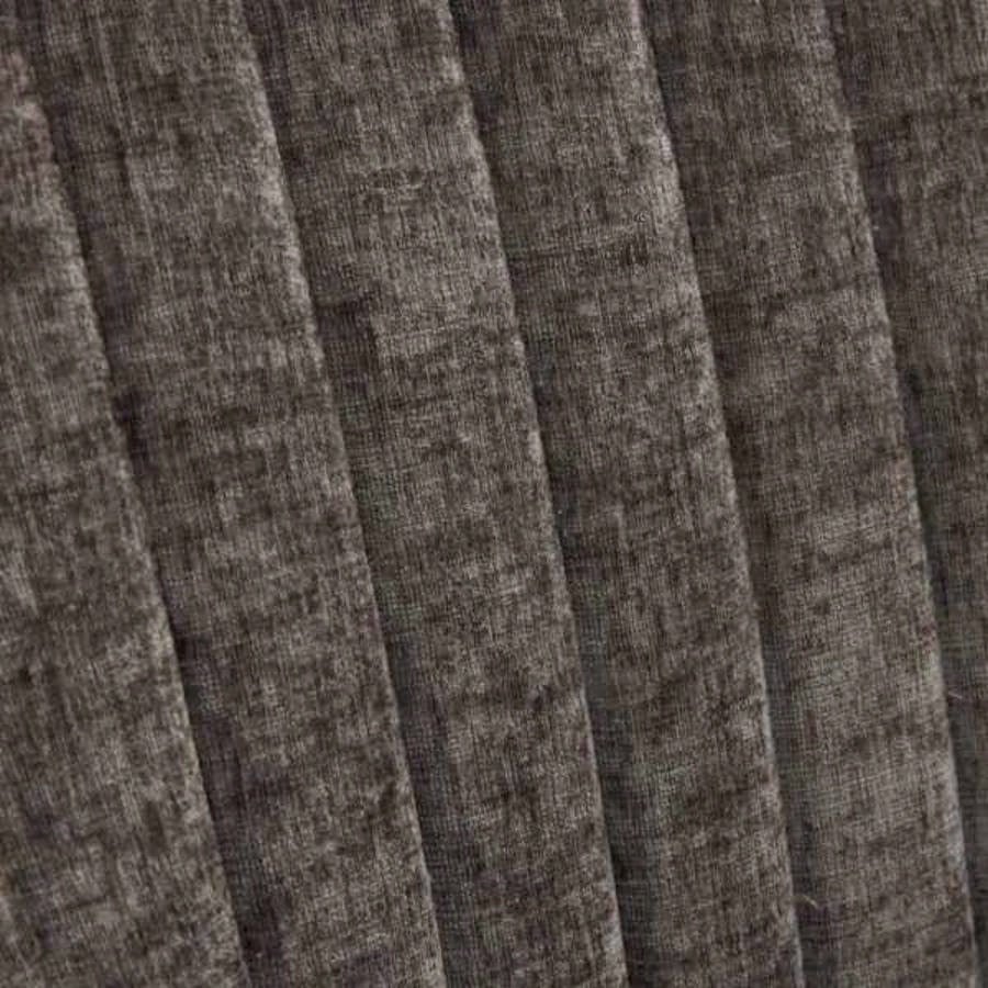 Rayon Cloth Flocking Chenille Dining Chairs Channel Kitchen Dinner Chair Comfy Fabric Upholstered Accent Chair Dining Room with Silver Brushed Stainless Steel, Set of 2 Gray SW1747GY