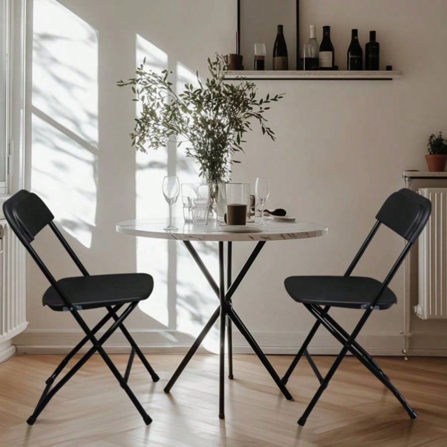 Replace 85420514pcs Injection Molding Classic Garden Plastic Folding Chair Black