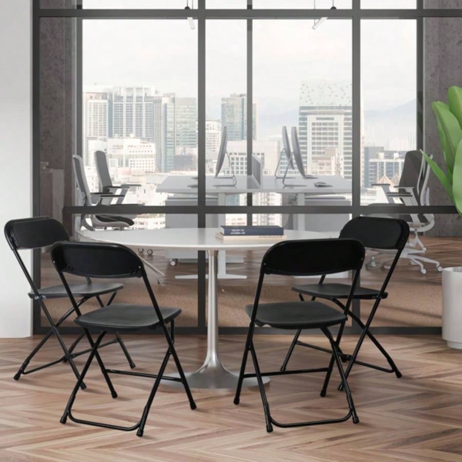 Replace 85420514pcs Injection Molding Classic Garden Plastic Folding Chair Black