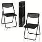 6 Pack Plastic Folding Chairs, Lightweight Stackable Commercial Chairs, Portable Event Seats Indoor Outdoor Home Event Party Picnic School Wedding, Black