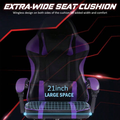 Gaming Chair, Computer Chair with Wheels, Adjustable Height Pu Leather Gamer Chair Office Desk Chair, Ergonomic Video Game Chair Adults
