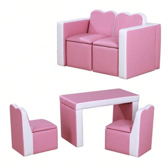 Kids 2 - in - 1 Sofa Sets - Pink Prohibited by