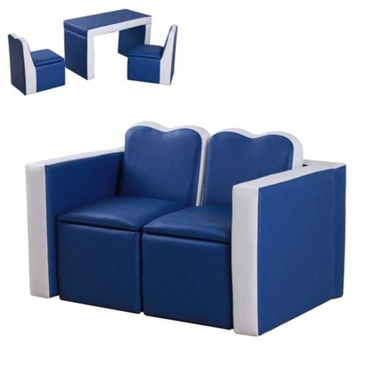 Kids 2 - in - 1 Sofa Sets - Blue Prohibited by