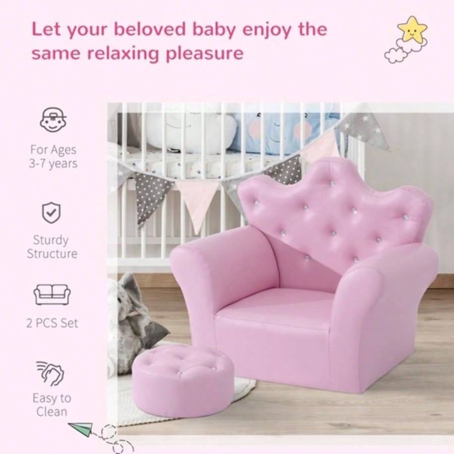 Kids Sofa Set with Footstool - AS Prohibited by