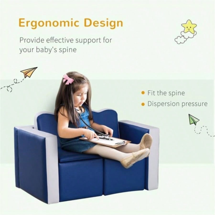 Kids 2 - in - 1 Sofa Sets - Blue Prohibited by