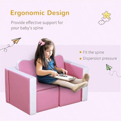 Kids 2 - in - 1 Sofa Sets - Pink Prohibited by