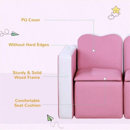 Kids 2 - in - 1 Sofa Sets - Pink Prohibited by