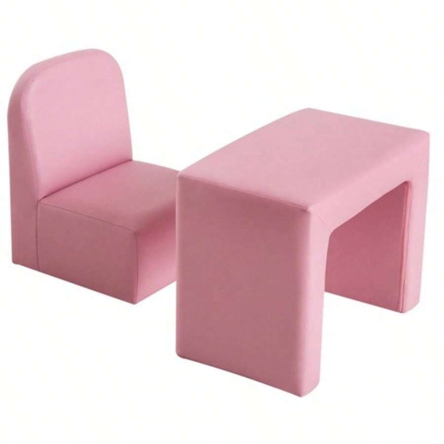 2 - in - 1 Multifunctional Kids Sofa - Pink Prohibited by