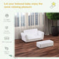 Kids Sofa Set with Footstool - White Prohibited by