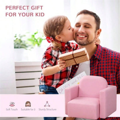 2 - in - 1 Multifunctional Kids Sofa - Pink Prohibited by