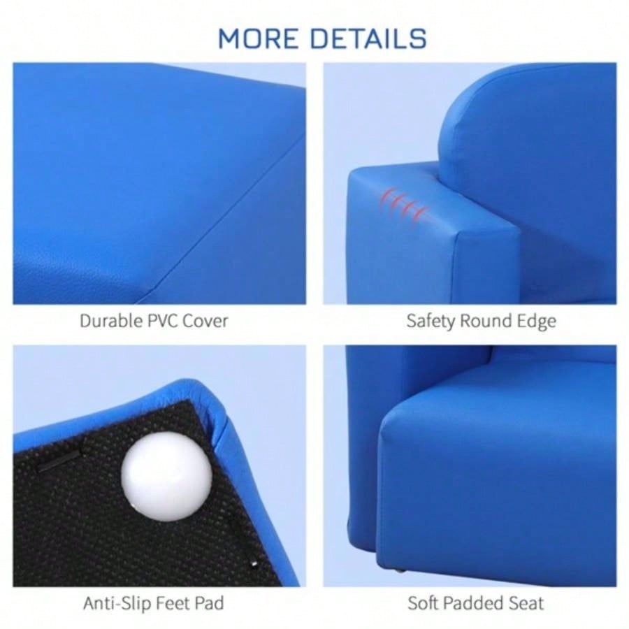 2 - in - 1 Multifunctional Kids Sofa - Blue Prohibited by