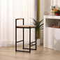 Set of 2 Bar Stools with Back Paper Rope Woven Counter Height Dining Chairs Kitchen, Home Paper Rope with Back