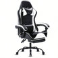 Gaming Chair, Ergonomic Video Game Chair Adults, Adjustable Height Pu Leather Gamer Chair Office Desk Chair, Computer Chair with Wheels
