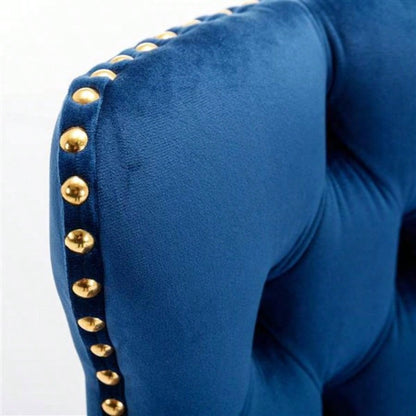 Furniture, Golden Swivel Velvet Barstools Adjusatble Height from 25 - 33 Inch, Modern Upholstered Bar Stools with Backs Comfortable Tufted Home Pub and Kitchen Island, Blue, Set of 2