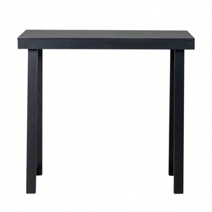 35.8 Inch Solid Wood Console Table Entryway, Sofa Table Narrow Entryway Table Hallway, Behind Couch, Living Room, Foyer, Black