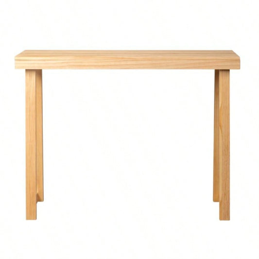 43.3 Inch Solid Wood Console Table Entryway, Sofa Table Narrow Entryway Table Hallway, Behind Couch, Living Room, Foyer, Wood Color
