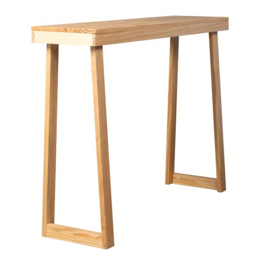 43.3 Inch Solid Wood Console Table Entryway, Sofa Table Narrow Entryway Table Hallway, Behind Couch, Living Room, Foyer, Wood Color