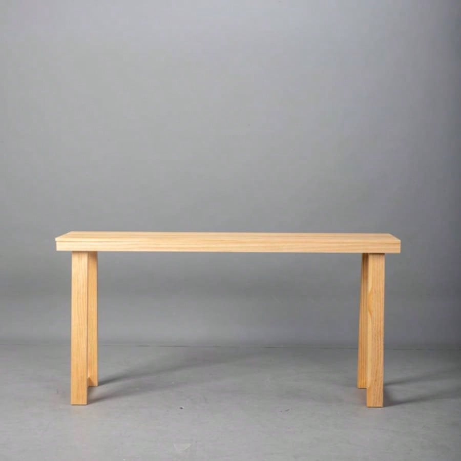 43.3 Inch Solid Wood Console Table Entryway, Sofa Table Narrow Entryway Table Hallway, Behind Couch, Living Room, Foyer, Wood Color