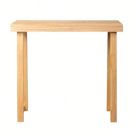 35.8 Inch Solid Wood Console Table Entryway, Sofa Table Narrow Entryway Table Hallway, Behind Couch, Living Room, Foyer, Wood Color