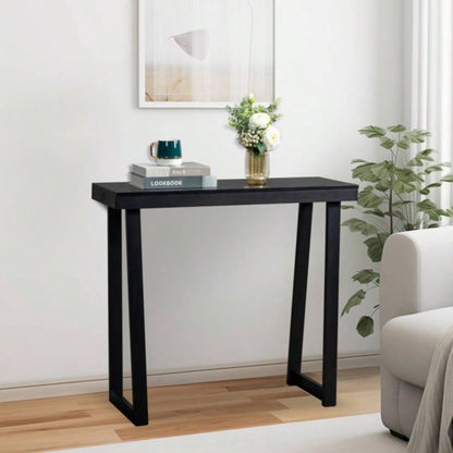 35.8 Inch Solid Wood Console Table Entryway, Sofa Table Narrow Entryway Table Hallway, Behind Couch, Living Room, Foyer, Black
