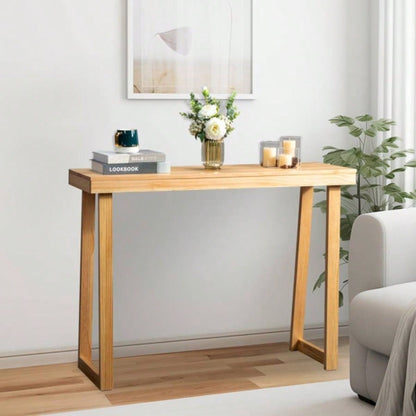 43.3 Inch Solid Wood Console Table Entryway, Sofa Table Narrow Entryway Table Hallway, Behind Couch, Living Room, Foyer, Wood Color
