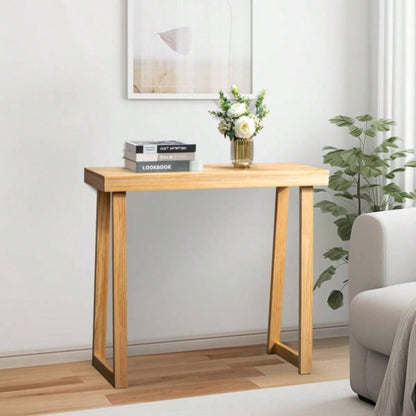 35.8 Inch Solid Wood Console Table Entryway, Sofa Table Narrow Entryway Table Hallway, Behind Couch, Living Room, Foyer, Wood Color