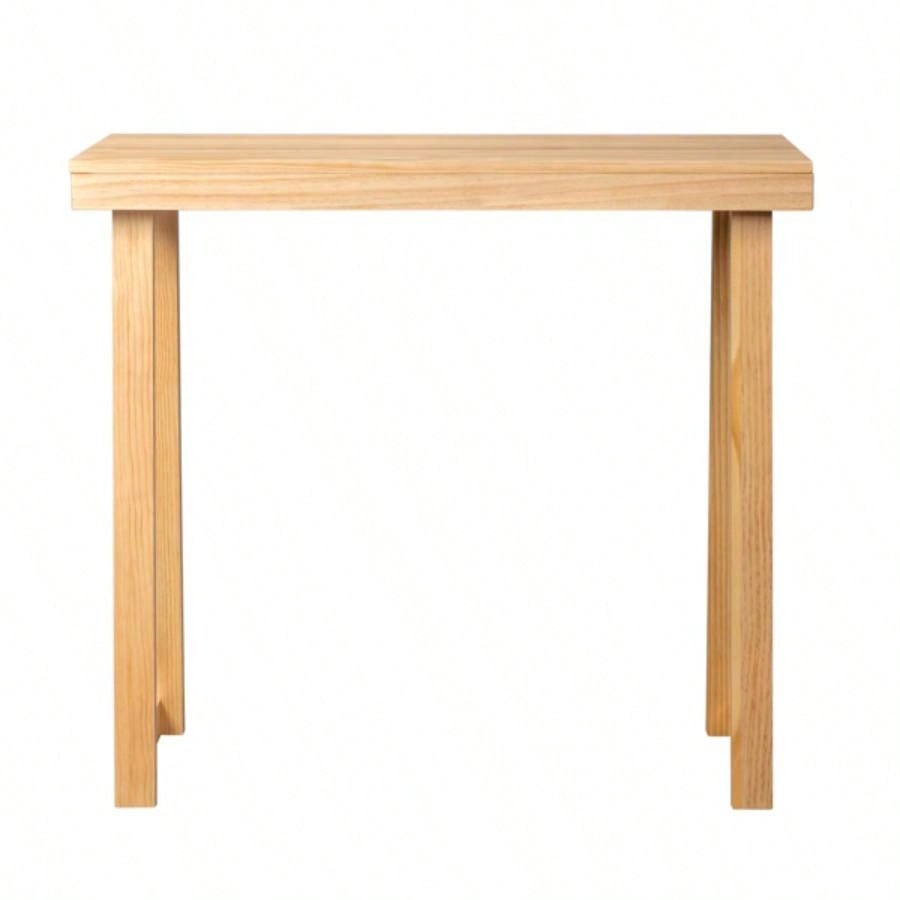 35.8 Inch Solid Wood Console Table Entryway, Sofa Table Narrow Entryway Table Hallway, Behind Couch, Living Room, Foyer, Wood Color