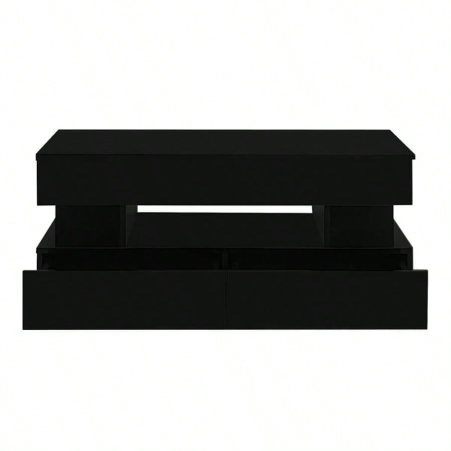 Lift - Top Coffee Table with 2 Drawers, Modern Coffee Table with Adequate Hidden Compartment, Multi - Functional Lift - Top Coffee Table with High - Gloss Living Room