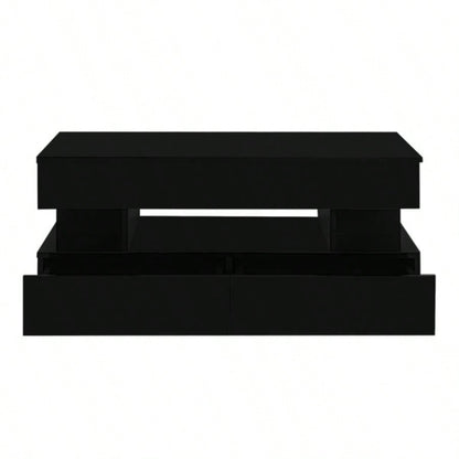 Lift - Top Coffee Table with 2 Drawers, Modern Coffee Table with Adequate Hidden Compartment, Multi - Functional Lift - Top Coffee Table with High - Gloss Living Room