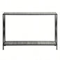 Artisasset MDF Countertop Black Wrought Iron Base 2 Layers Forked Console Table