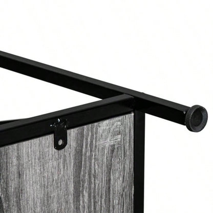 Artisasset MDF Countertop Black Wrought Iron Base 2 Layers Forked Console Table