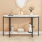 Replace code: 31283576Console Table 2 Tier Narrow Entryway Table with Storage Shelves Faux Marble Narrow Table Living Bedroom Hallway Office Easy Assembly, Black White
