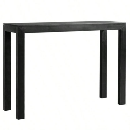 46 inch Pinewood Entryway Table, Console Table Entrance Table, Narrow Sofa Table Living Room Entryway Hallway, Black