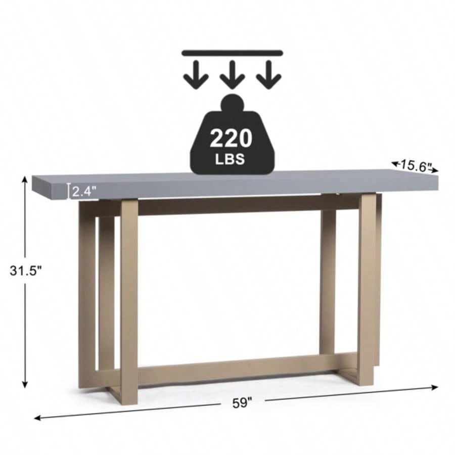 Modern Wood Entryway Console Table Sofa Table, Long Entryway Table Hallway Living Room Foyer Corridor Bedroom,
