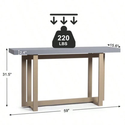 Modern Wood Entryway Console Table Sofa Table, Long Entryway Table Hallway Living Room Foyer Corridor Bedroom,