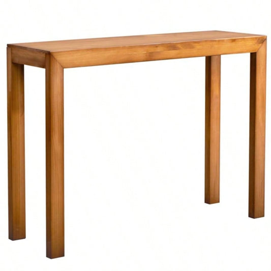 46 inch Pinewood Entryway Table, Console Table Entrance Table, Narrow Sofa Table Living Room Entryway Hallway, Light Brown