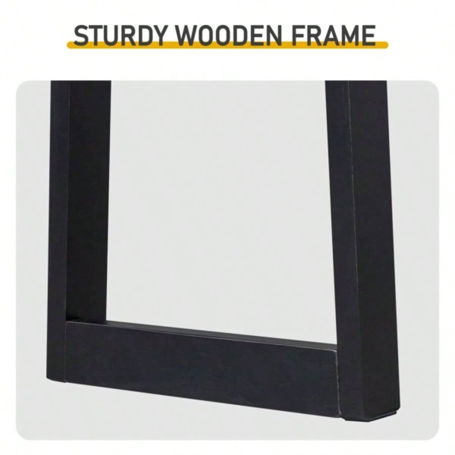43.3 Inch Solid Wood Console Table Entryway, Sofa Table Narrow Entryway Table Hallway, Behind Couch, Living Room, Foyer, Black