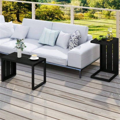 Versatile C - Shaped End Table Convertible Coffee Table