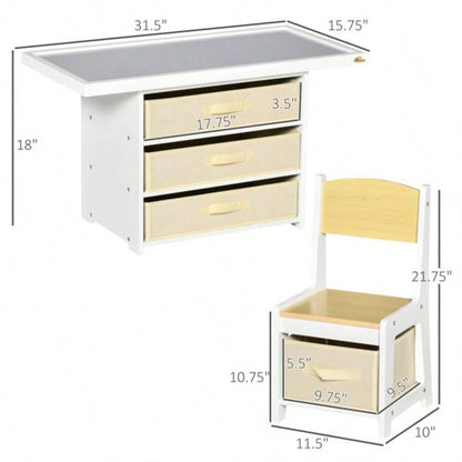 Kids Activity Table and Chairs Set