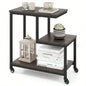 3 - layer gray table with wheels