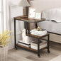 3 - layer brown table with wheels