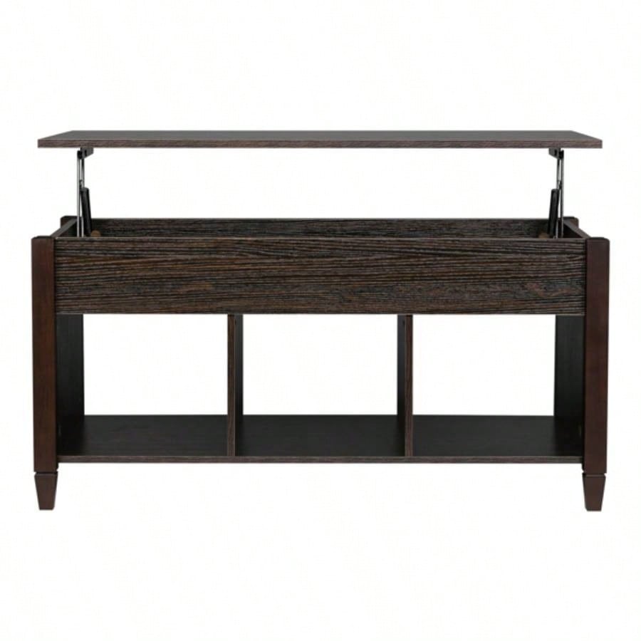 Lift Top Coffee Table Modern Furniture Hidden Compartment and Lift Tabletop Brown