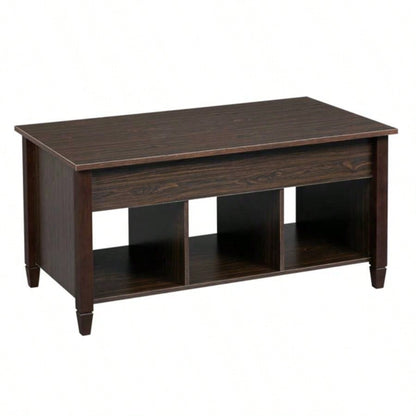 Lift Top Coffee Table Modern Furniture Hidden Compartment and Lift Tabletop Brown
