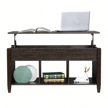 Lift Top Coffee Table Modern Furniture Hidden Compartment and Lift Tabletop Brown