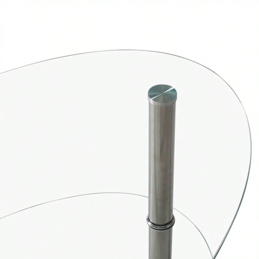 Dual Fishtail Style Tempered Glass Coffee Table