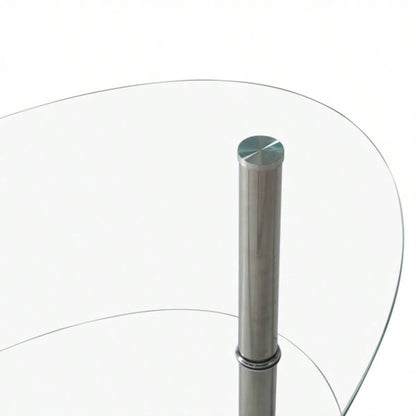 Dual Fishtail Style Tempered Glass Coffee Table