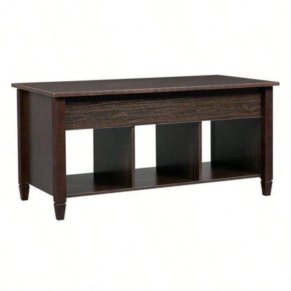 Lift Top Coffee Table Modern Furniture Hidden Compartment and Lift Tabletop Brown