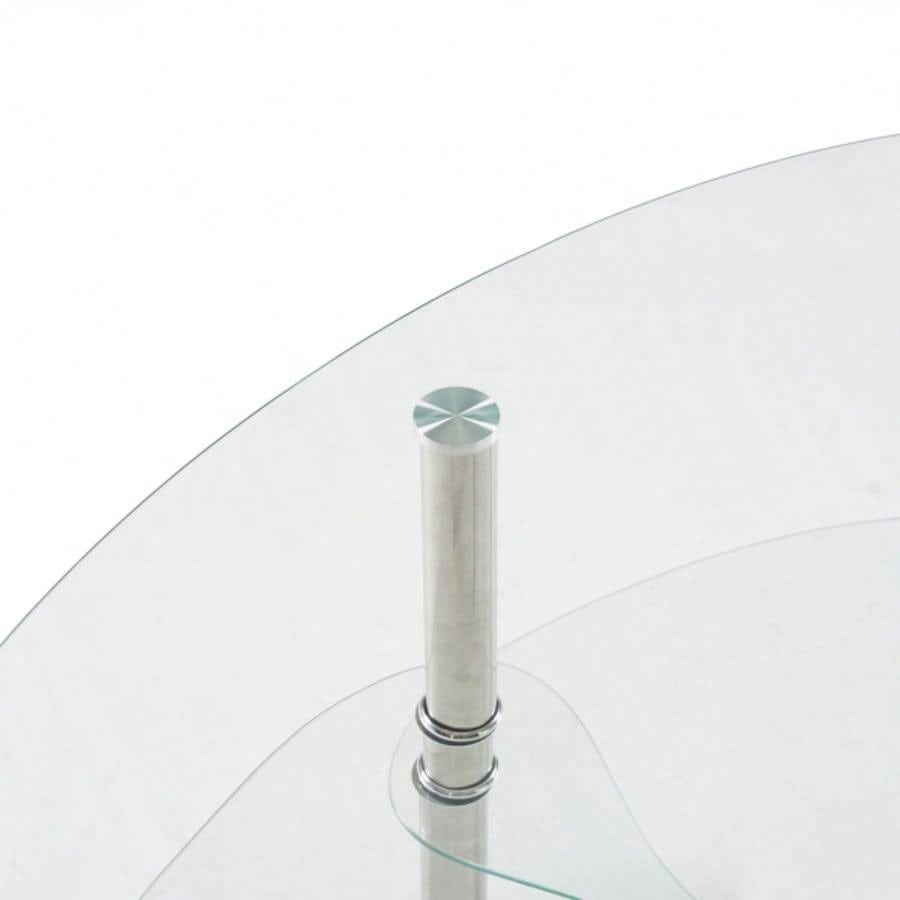 Dual Fishtail Style Tempered Glass Coffee Table