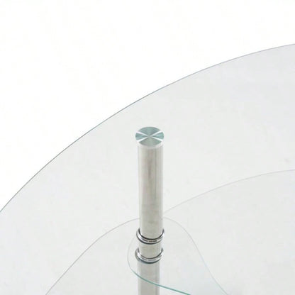 Dual Fishtail Style Tempered Glass Coffee Table